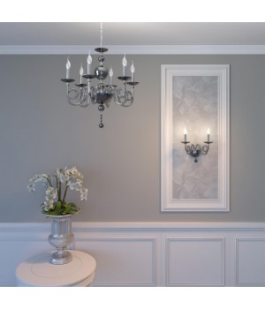 4601/2W CLASSIC ODL19 461 хром/дымчатый/хрусталь Бра E14 2*40W IRIA-foto3