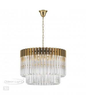 4675/8 HALL ODL20 418 бронзовый/прозрачный Люстра E14 8*40W 220V MORIA-foto5
