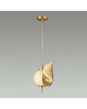 4864/1 MODERN ODL_EX22 81 золотистый/белый/стекло Подвес E14 1*40W JUNGLE-foto4