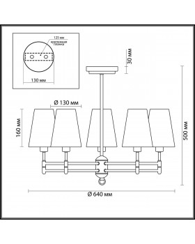 4436/5C NEOCLASSI LN20 187 золотой, белый Люстра потолочная E14 5*40W 220V DORIS-foto2