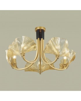 4870/5 HALL ODL_EX22 49 золотой/чёрный/стекло Люстра E14 5*40W VENTAGLIO-foto4