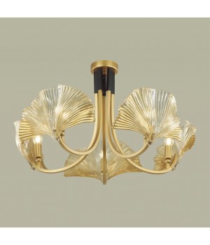 4870/5 HALL ODL_EX22 49 золотой/чёрный/стекло Люстра E14 5*40W VENTAGLIO-foto4