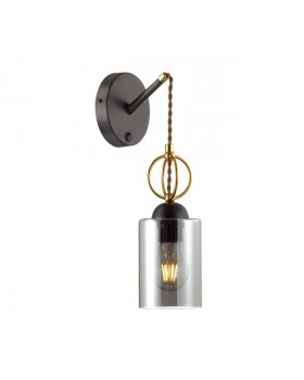 4657/1W COUNTRY ODL20 493 черный/золотой/дымчатый Бра с выкл. E27 60W 220V OPIKA-foto6