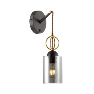 4657/1W COUNTRY ODL20 493 черный/золотой/дымчатый Бра с выкл. E27 60W 220V OPIKA-foto6