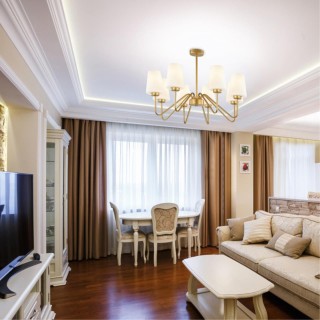 3791/8C NEOCLASSI LN19 132 золотой, белый Люстра на штанге E27 8*60W 220V OLIVIA-foto4