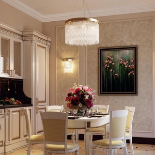 4848/8 HALL ODL21 467 золото/стекло Люстра E14 8*40W REFANO-foto3