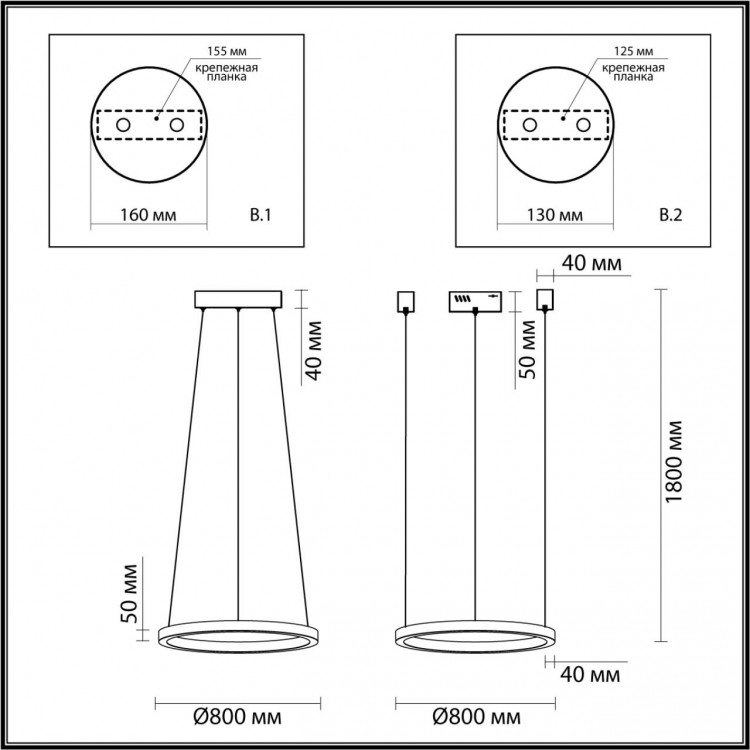 3885/45LG L-VISION ODL20 113 мат. золот/металл Подвесной светильник LED 4000K 52W 3100Лм (2 вида крепления) 220V BRIZZI