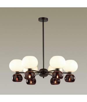 4978/12 MODERN ODL22 391 черный/белый/бордовый/стекло Люстра E14/G9 6+6*40W CHANGI-foto3