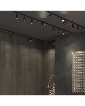 370777 PORT NT21 086 черный Светильник трековый однофазный трехжильный IP20 GU10 9W 235V ELINA-foto4