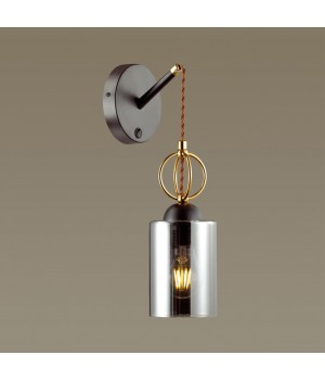 4657/1W COUNTRY ODL20 493 черный/золотой/дымчатый Бра с выкл. E27 60W 220V OPIKA-foto4