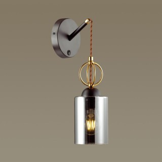 4657/1W COUNTRY ODL20 493 черный/золотой/дымчатый Бра с выкл. E27 60W 220V OPIKA-foto4