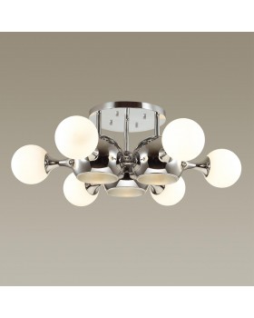 3972/9C MODERN ODL18 327 хром/белый Люстра потолочная IP20 E27, E14 3*60W, 6*40W 220V MIOLLA-foto3