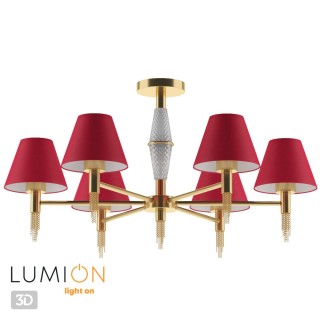 4514/6C NEOCLASSI LN20 184 античная латунь, красный Люстра потолочная E27 6*60W 220V VANESSA-foto5