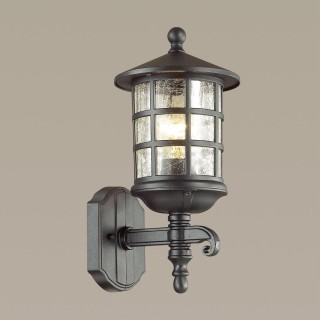 4043/1W NATURE ODL18 581 черный Уличный настенный светильник IP44 E27 60W 220V HOUSE-foto3