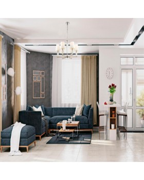 3733/6 NEOCLASSI LN19 183 хром, золотой Люстра E27 6*60W 220V LORAINE-foto4