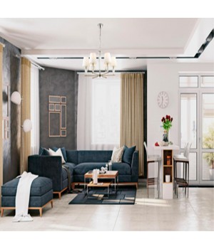 3733/6 NEOCLASSI LN19 183 хром, золотой Люстра E27 6*60W 220V LORAINE-foto4