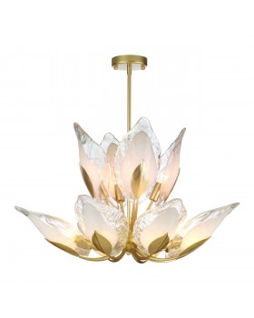 4924/12 HALL ODL22 441 матов.золотой/белый/стекло Люстра E14 12*40W MOKARTA-foto4