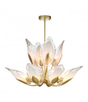 4924/12 HALL ODL22 441 матов.золотой/белый/стекло Люстра E14 12*40W MOKARTA-foto4