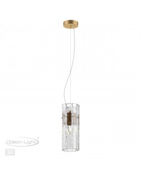 4938/1 HALL ODL22 437 матов.золотой/прозрачный/стекло/ Подвес E14 1*40W MERKALE-foto4