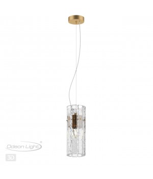 4938/1 HALL ODL22 437 матов.золотой/прозрачный/стекло/ Подвес E14 1*40W MERKALE-foto4