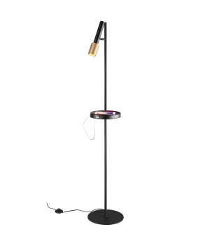 4240/1F HIGHTECH ODL21 233 черн/зол/металл Напольн.св-ник c выкл, USB IP20 LED GU10 max 10W MEHARI-foto6