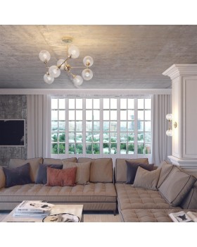 3752/8C MODERNI LN19 084 золотой Люстра на штанге E14 220V EVERLY-foto3