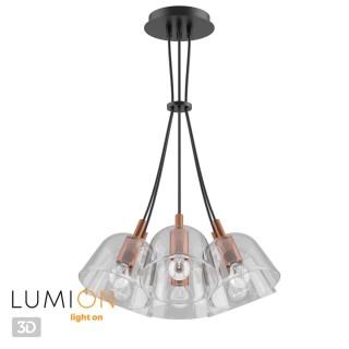 4455/6 MODERNI LN20 184 черный, медный Люстра E14 6*40W 220V JOSEPH-foto5