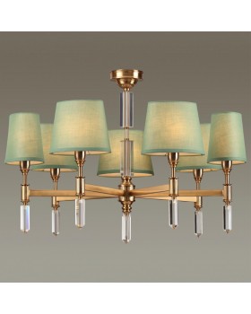 4887/7 MODERN ODL_EX22 89 бронзовый/зеленый/ткань Люстра E14 7*40W LONDON-foto4
