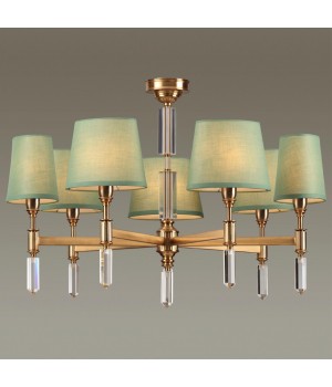4887/7 MODERN ODL_EX22 89 бронзовый/зеленый/ткань Люстра E14 7*40W LONDON-foto4