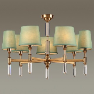 4887/7 MODERN ODL_EX22 89 бронзовый/зеленый/ткань Люстра E14 7*40W LONDON-foto4