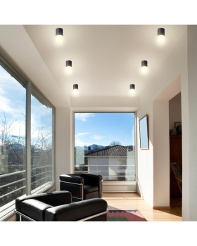 370678 OVER NT19 218 черный Светильник накладной IP20 GU10 9W 220-240V ELINA-foto3