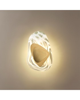 4314/9WL MIDCENT ODL22 175 стекло с эффектом льда/ металл бронза Настенный светильник IP20 LED 11W 275Лм 3000K ICY-foto3