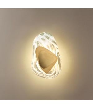 4314/9WL MIDCENT ODL22 175 стекло с эффектом льда/ металл бронза Настенный светильник IP20 LED 11W 275Лм 3000K ICY-foto3