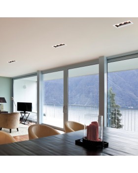 370714 SPOT NT20 267 белый/черный Встраиваемый светильник IP20 GU10 3*50W 220V GESSO-foto3