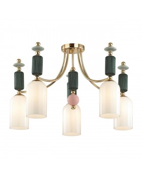 4861/5C CLASSIC ODL_EX21 73 золото/разноцветн./керамика/стекло Люстра потолочная E14 5*40W CANDY-foto6