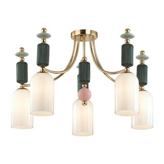 4861/5C CLASSIC ODL_EX21 73 золото/разноцветн./керамика/стекло Люстра потолочная E14 5*40W CANDY-foto6