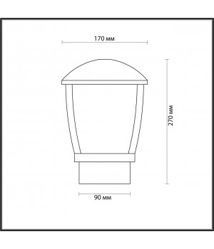4051/1B NATURE ODL18 584 темно-серый/матов.белый Уличный светильник на столб IP44 E27 100W 220V TAKO-foto2