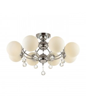 3953/8C MODERN ODL18 357 хром/белый/хрусталь Люстра потолочная IP20 E27 8*60W 220V JOLLY-foto4