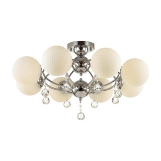 3953/8C MODERN ODL18 357 хром/белый/хрусталь Люстра потолочная IP20 E27 8*60W 220V JOLLY-foto4