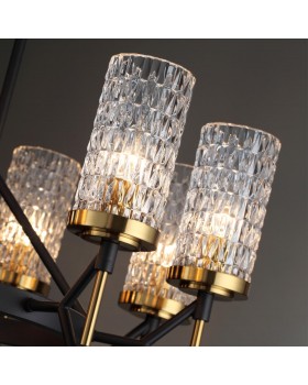 4225/6 MIDCENT ODL21 479 черный/золотист/металл Люстра IP20 6*E14 60W VITTORIA-foto6