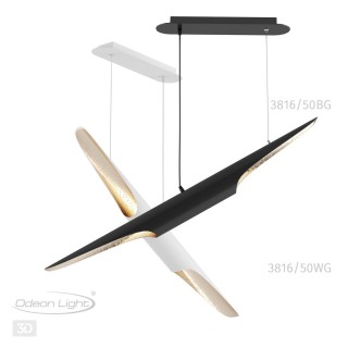 3816/50WG HIGHTECH ODL20 191 бел/золот/мет Подвесной свет-к GU10 LED 2*12W 220V WHITNEY-foto9