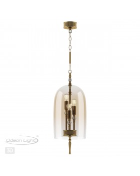 4892/3 NEO ODL_EX22 63 бронзовый с патиной/'коньячный'/стекло Подвес E14 3*40W BELL-foto5