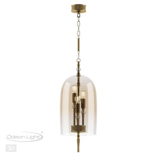 4892/3 NEO ODL_EX22 63 бронзовый с патиной/'коньячный'/стекло Подвес E14 3*40W BELL-foto5
