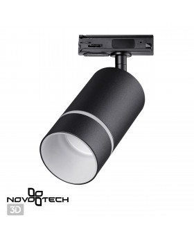 370777 PORT NT21 086 черный Светильник трековый однофазный трехжильный IP20 GU10 9W 235V ELINA-foto5