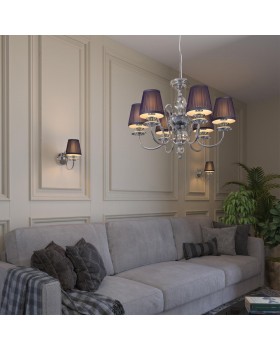 4191/6 CLASSIC ODL19 459 хром/хрусталь/синий Люстра Е14 6*40W MIRELLA-foto3