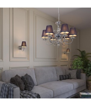 4191/6 CLASSIC ODL19 459 хром/хрусталь/синий Люстра Е14 6*40W MIRELLA-foto3