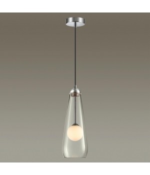 4954/1 PENDANT ODL22 297 хром/ белый/прозрачный/стекло Подвес G9 1*40W LOSTAR-foto3