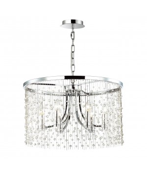 4845/6 HALL ODL21 409 хром/металл.цепочки /стекло Люстра E14 6*40W RAINI-foto4