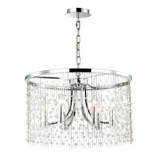 4845/6 HALL ODL21 409 хром/металл.цепочки /стекло Люстра E14 6*40W RAINI-foto4