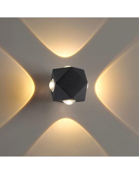 4218/8WL HIGHTECH ODL21 189 черн/металл Настенный светильник IP54 LED 8W 716Лм 3200K DIAMANTA-foto4